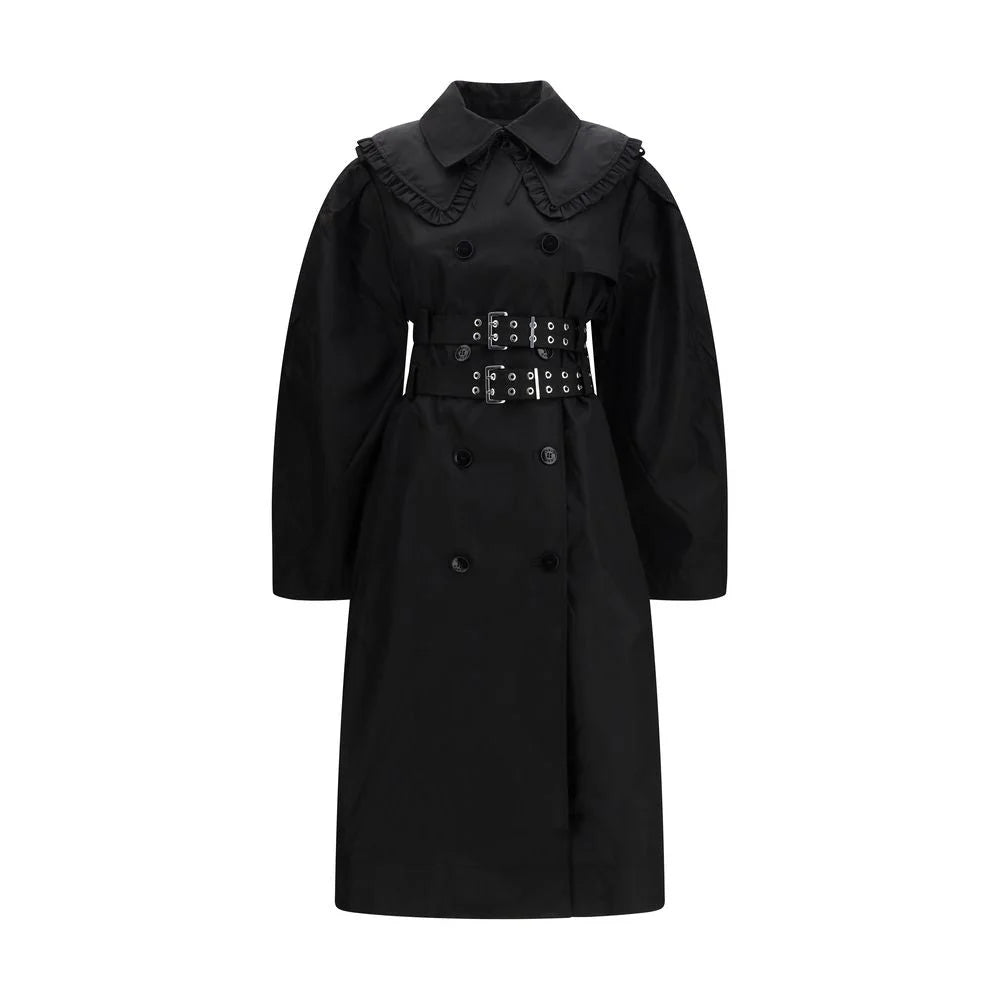 Ganni Black Nylon Coat