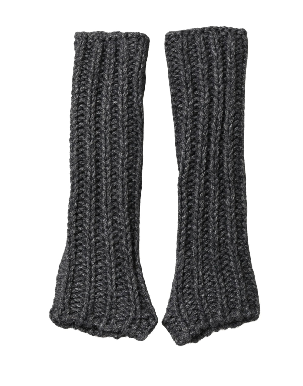 Dolce & Gabbana Gray Acrylic Knitted Fingerless Arm Warmer Gloves - 7|S