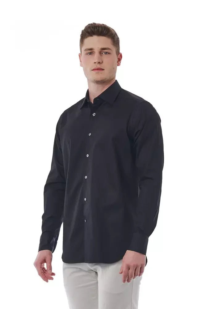 Bagutta Black Cotton Men Shirt - IT44 | XS - Shirts
