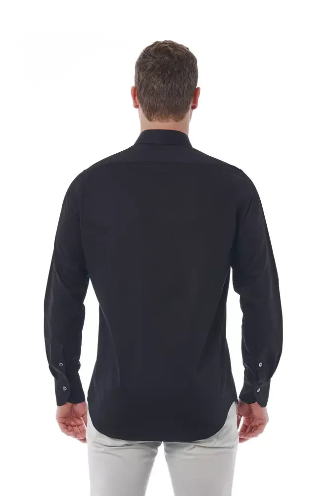 Bagutta Black Cotton Men Shirt - IT44 | XS - Shirts
