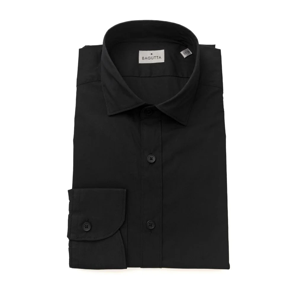 Bagutta Black Cotton Men Shirt - Shirts