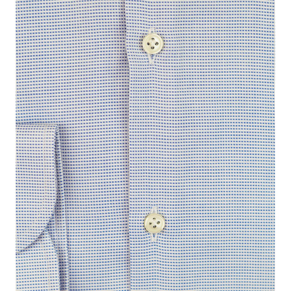 Bagutta Blue Cotton Men’s Shirt