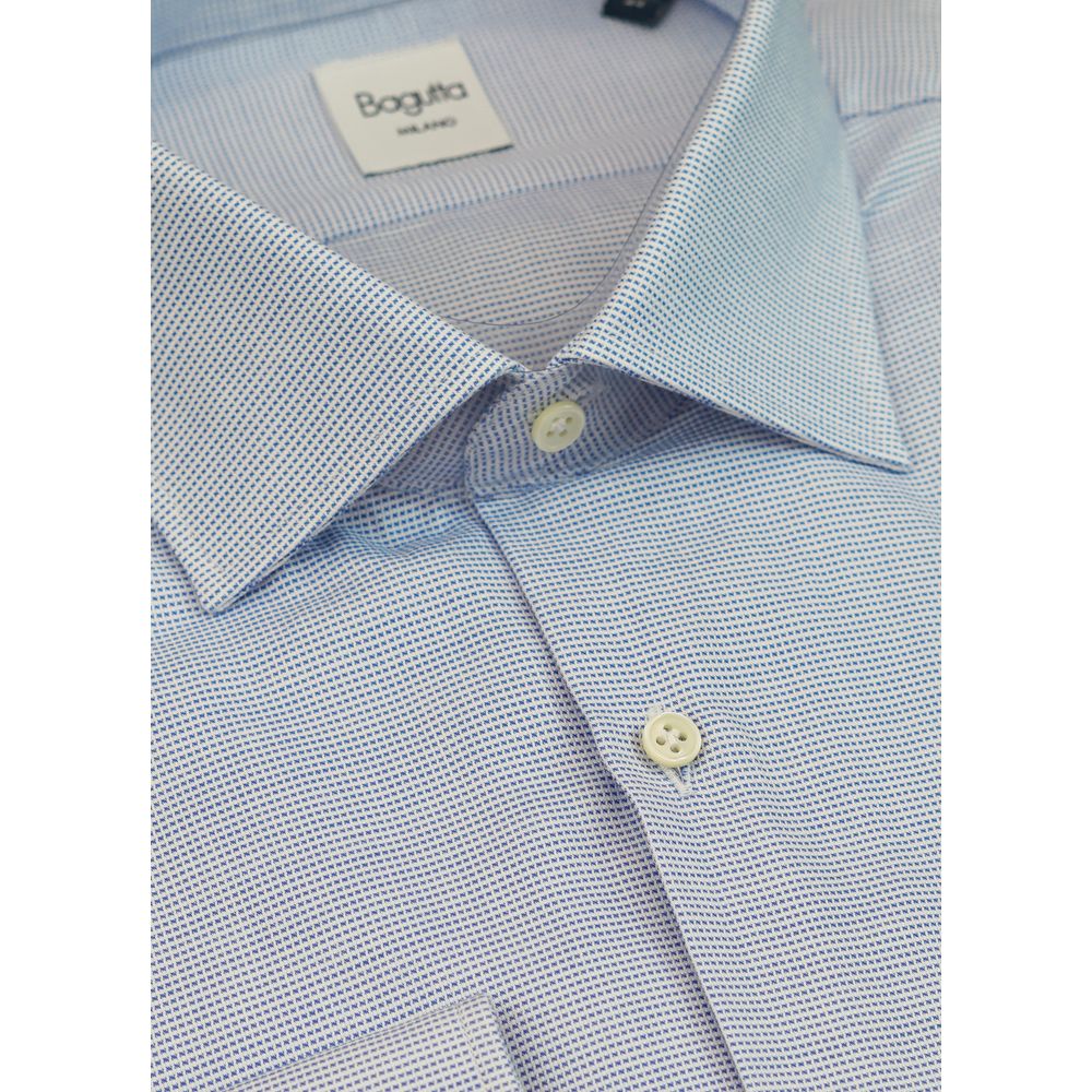 Bagutta Blue Cotton Men’s Shirt