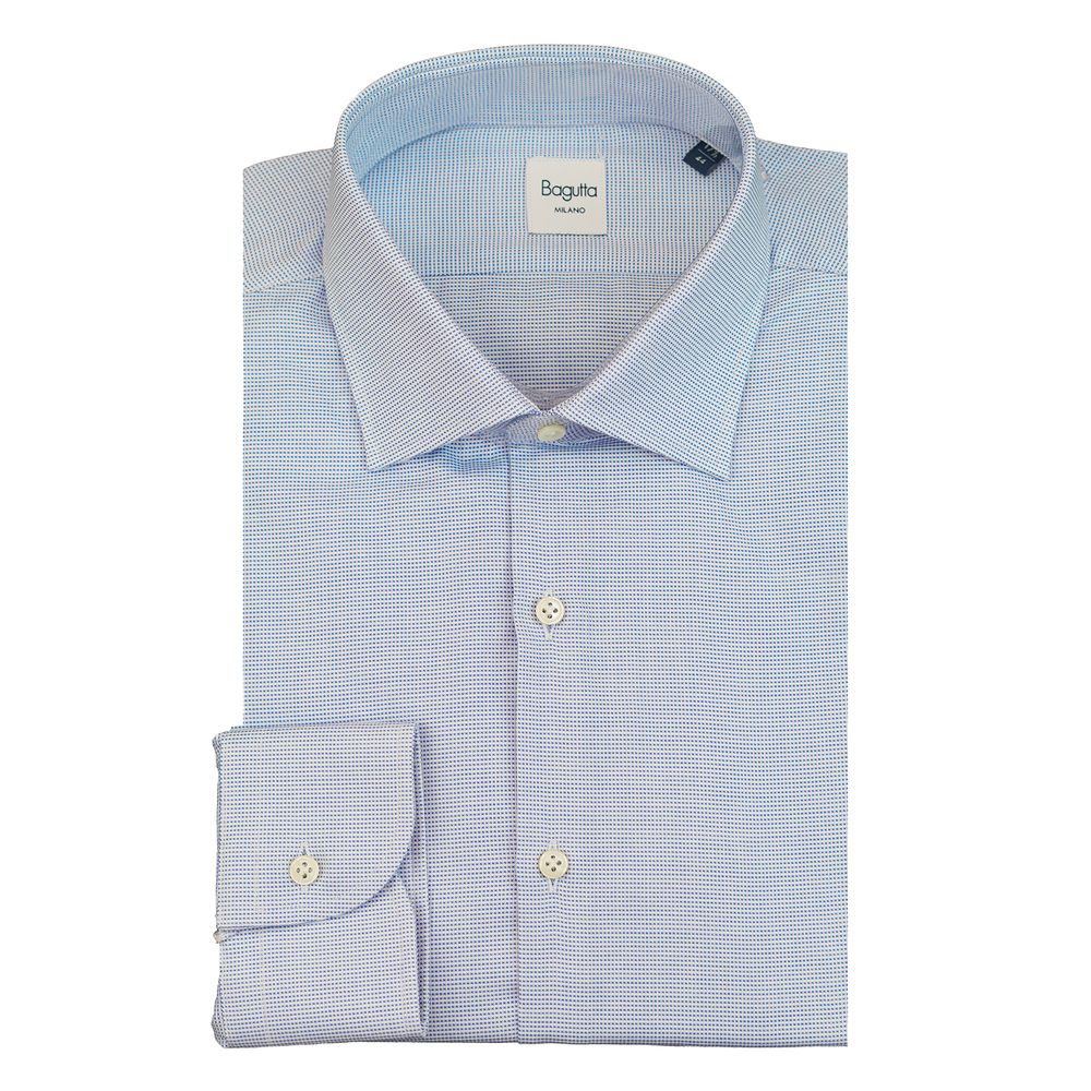 Bagutta Blue Cotton Men’s Shirt