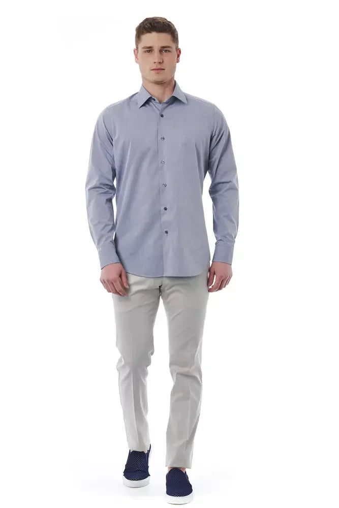 Bagutta Gray Cotton Men Shirt - Shirts