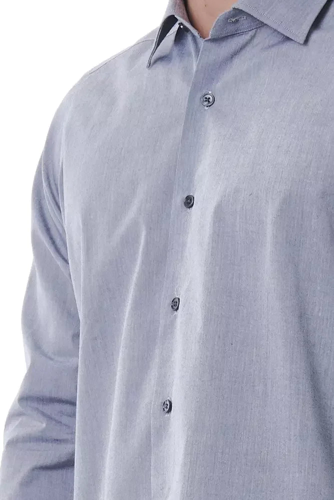 Bagutta Gray Cotton Men Shirt - Shirts