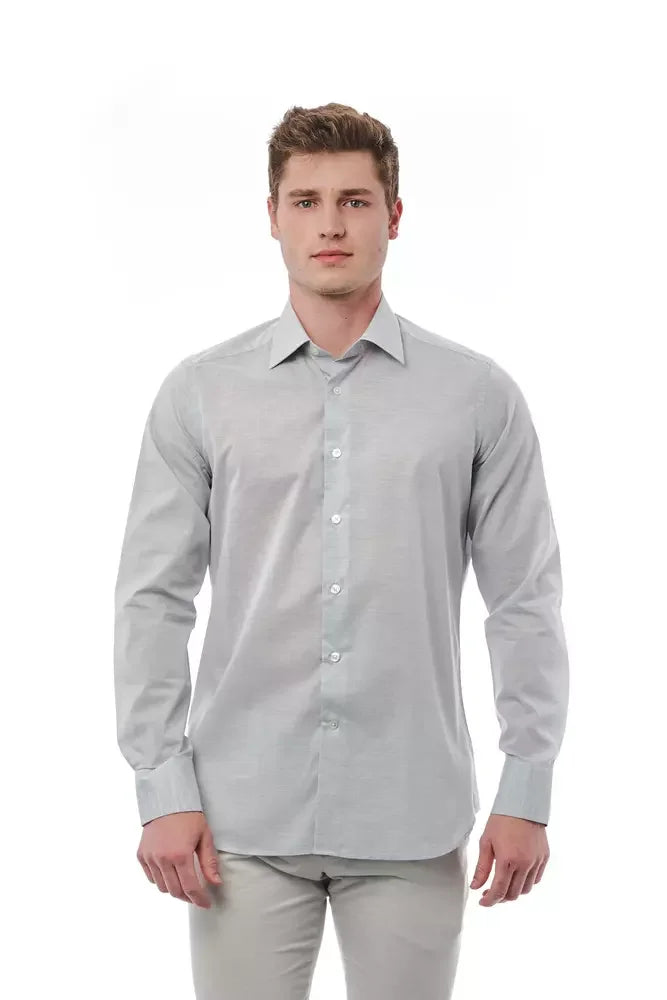 Bagutta Gray Cotton Men Shirt - Shirts