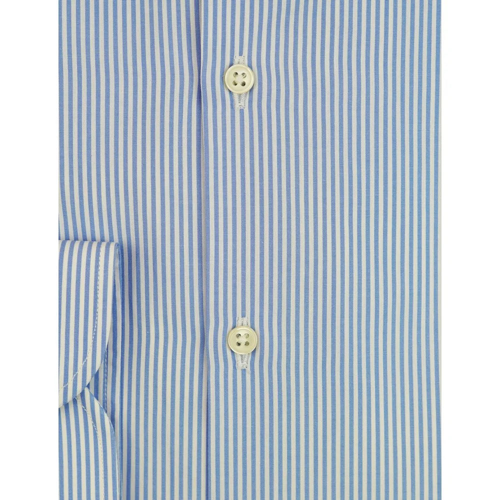 Bagutta Light Blue Cotton Men Shirt - Shirts