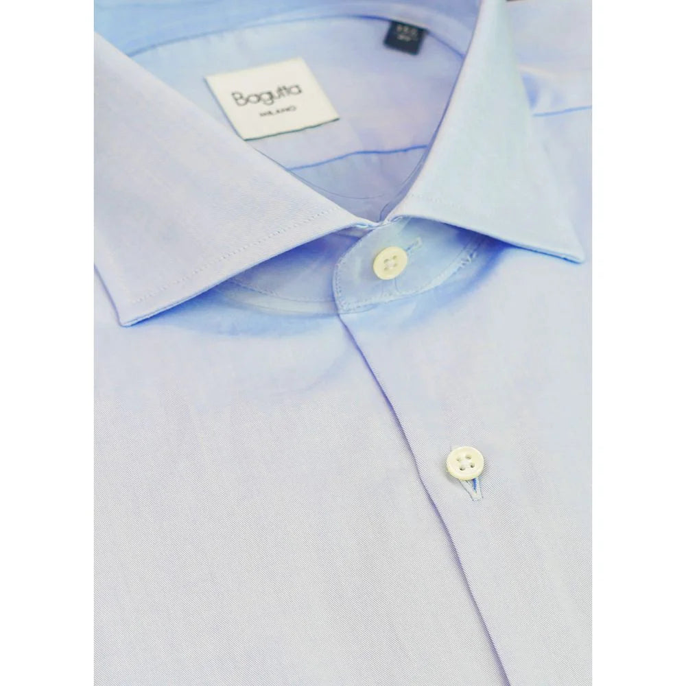 Bagutta Light Blue Cotton Men Shirt - Shirts