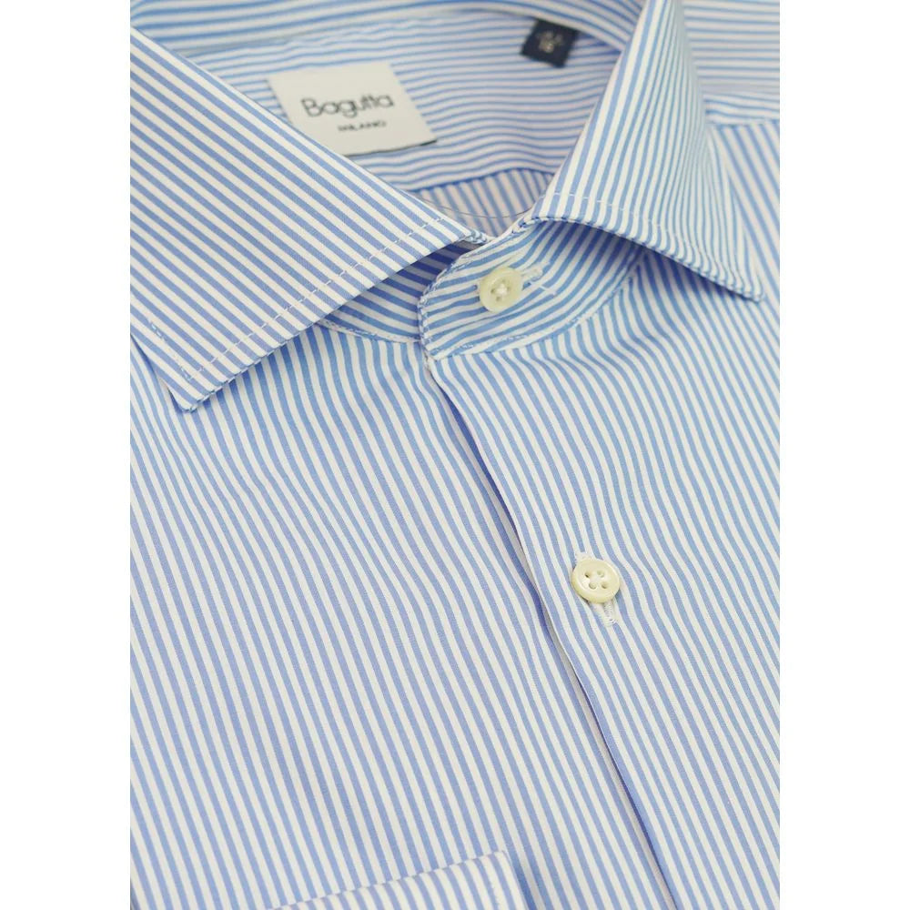 Bagutta Light Blue Cotton Men Shirt - Shirts