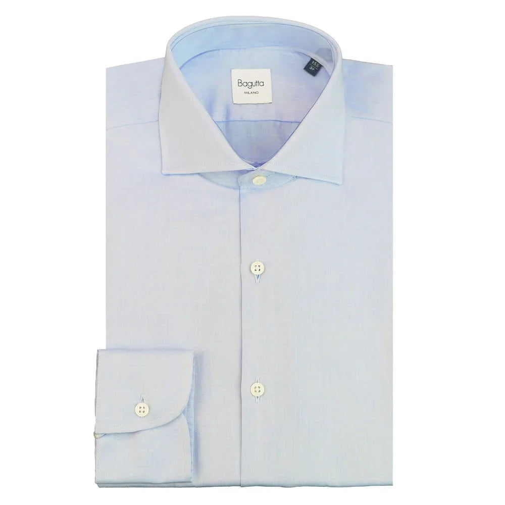 Bagutta Light Blue Cotton Men Shirt - Shirts