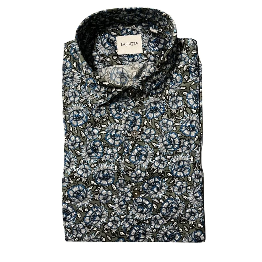 Bagutta Multicolor Cotton Men Shirt - M - Shirts