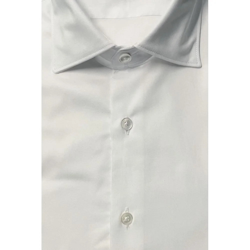 Bagutta White Cotton Men Shirt