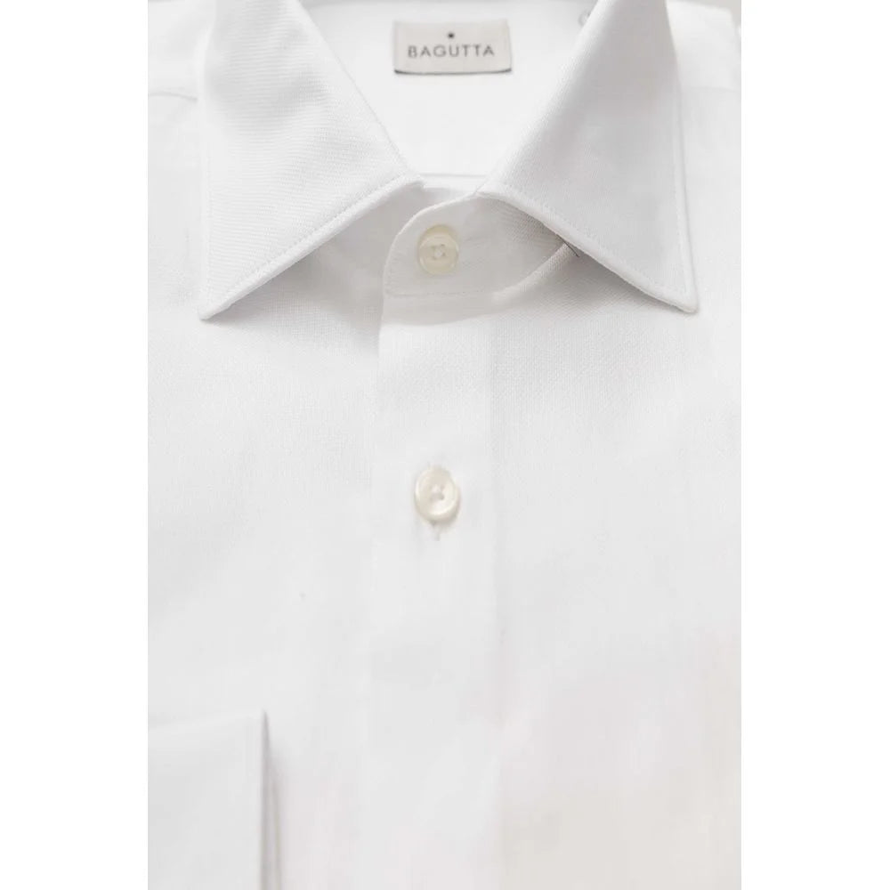 Bagutta White Cotton Men’s Classic Shirt - XXL - Shirts