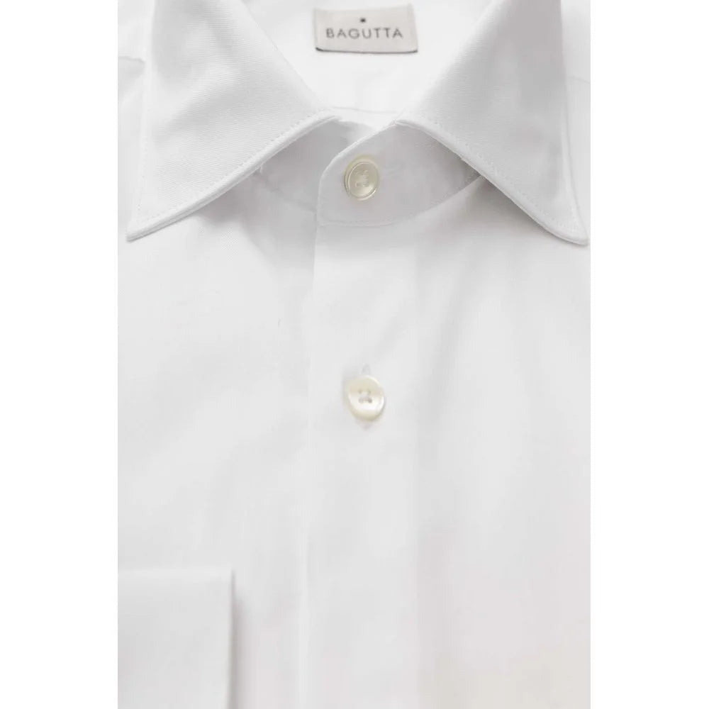 Bagutta White Cotton Top - IT41 | L - Shirts