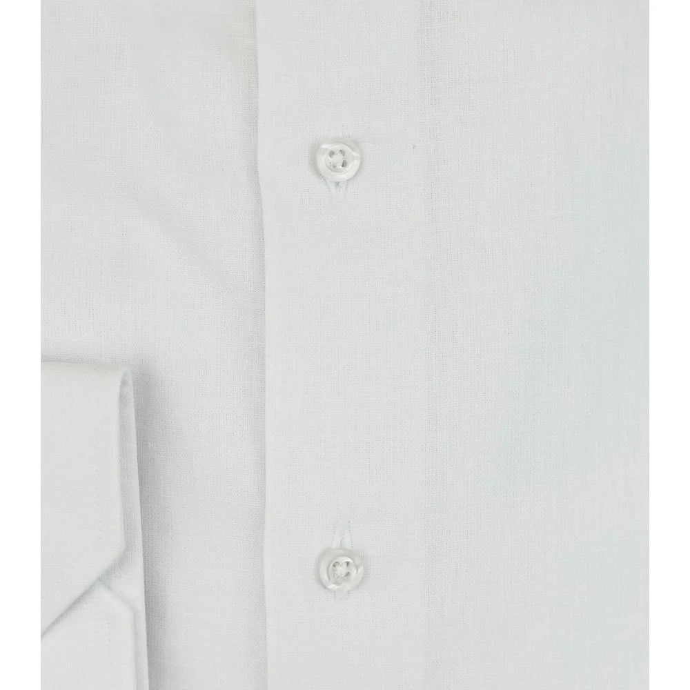 Bagutta White Linen Men Shirt - IT41 | L - Shirts