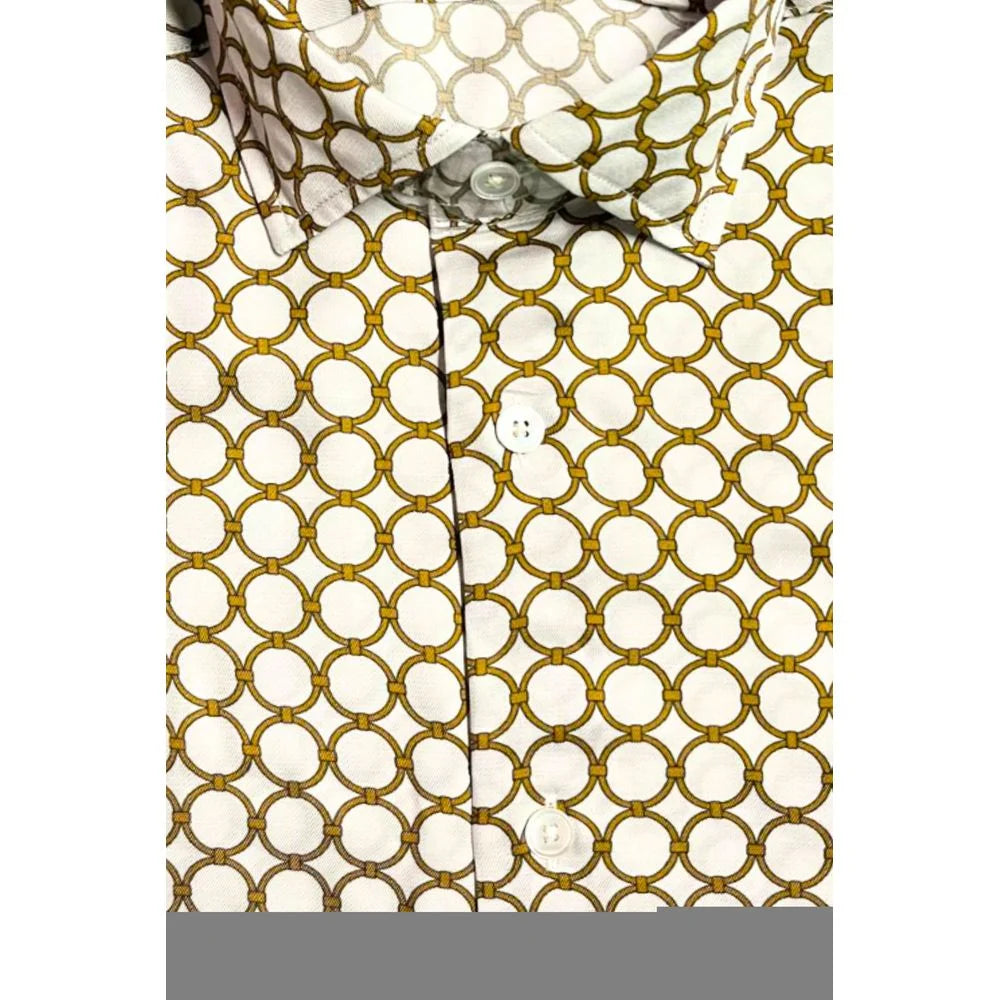 Bagutta White Viscose Men Shirt - Shirts