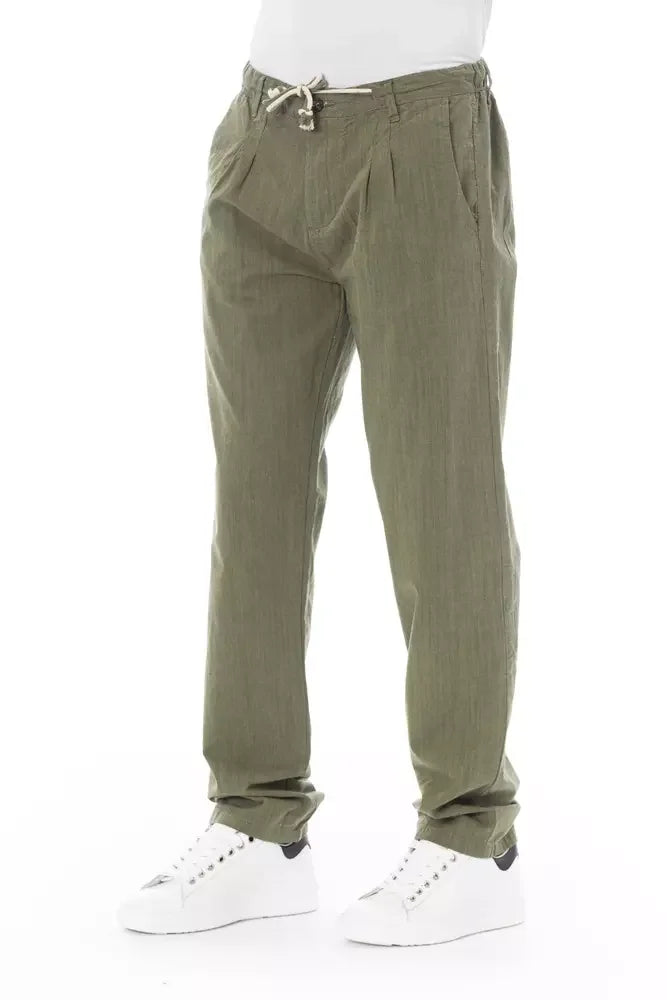 Baldinini Trend Army Cotton Men Chino Trousers - IT50 | L - Chinos