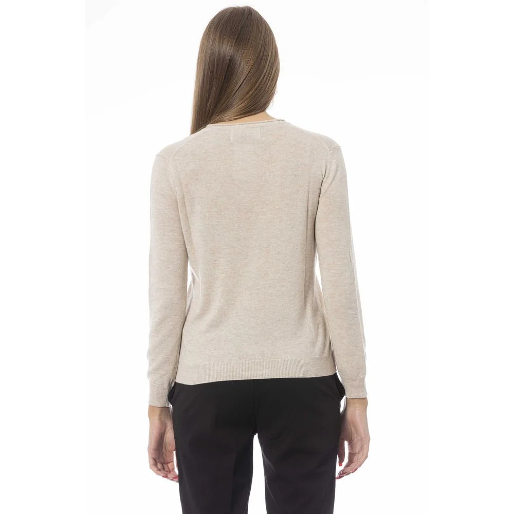 Baldinini Trend Beige Cashmere Women Sweater - Sweaters