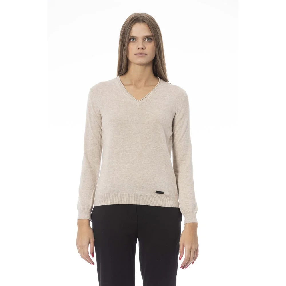 Baldinini Trend Beige Cashmere Women Sweater - Sweaters