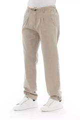 Baldinini Trend Beige Cotton Men Chino Pants - IT50 | L - Chinos