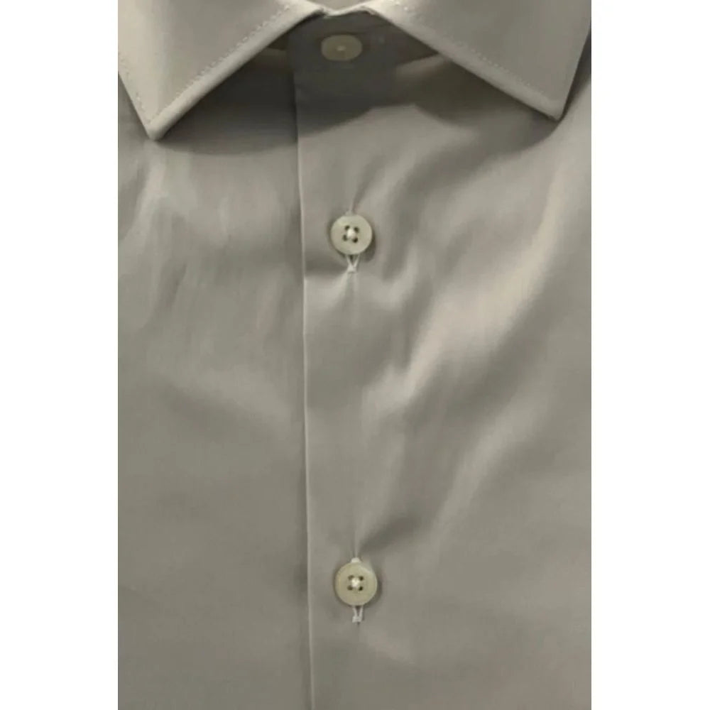 Baldinini Trend Beige Cotton Men Shirt