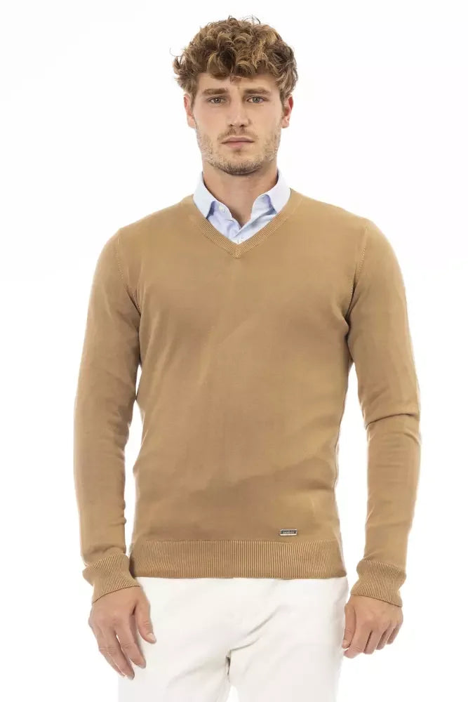 Baldinini Trend Beige Modal Men Sweater - Sweaters