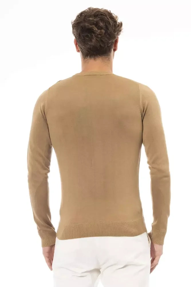 Baldinini Trend Beige Modal Men Sweater - Sweaters