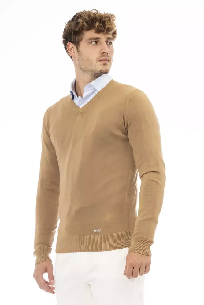 Baldinini Trend Beige Modal Men Sweater - Sweaters