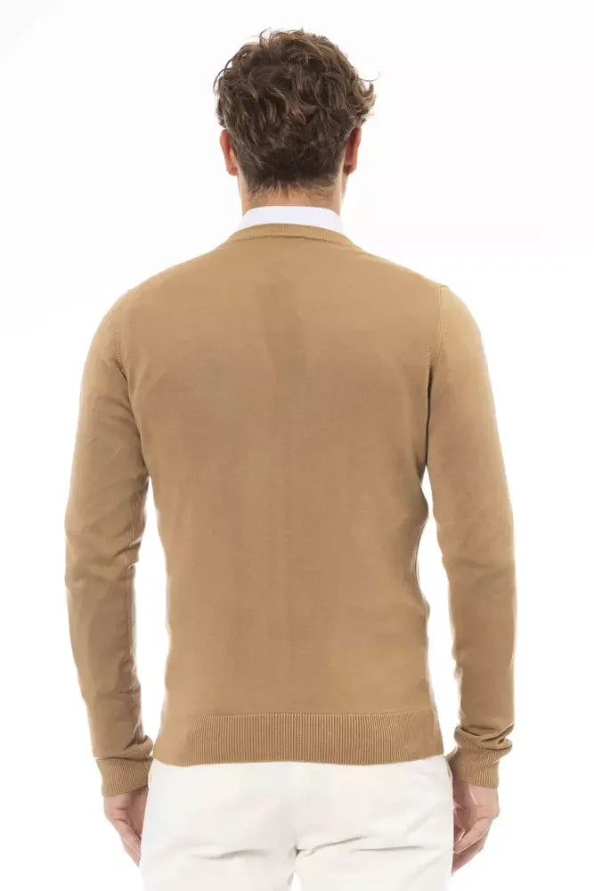 Baldinini Trend Beige Modal Men Sweater - Sweaters