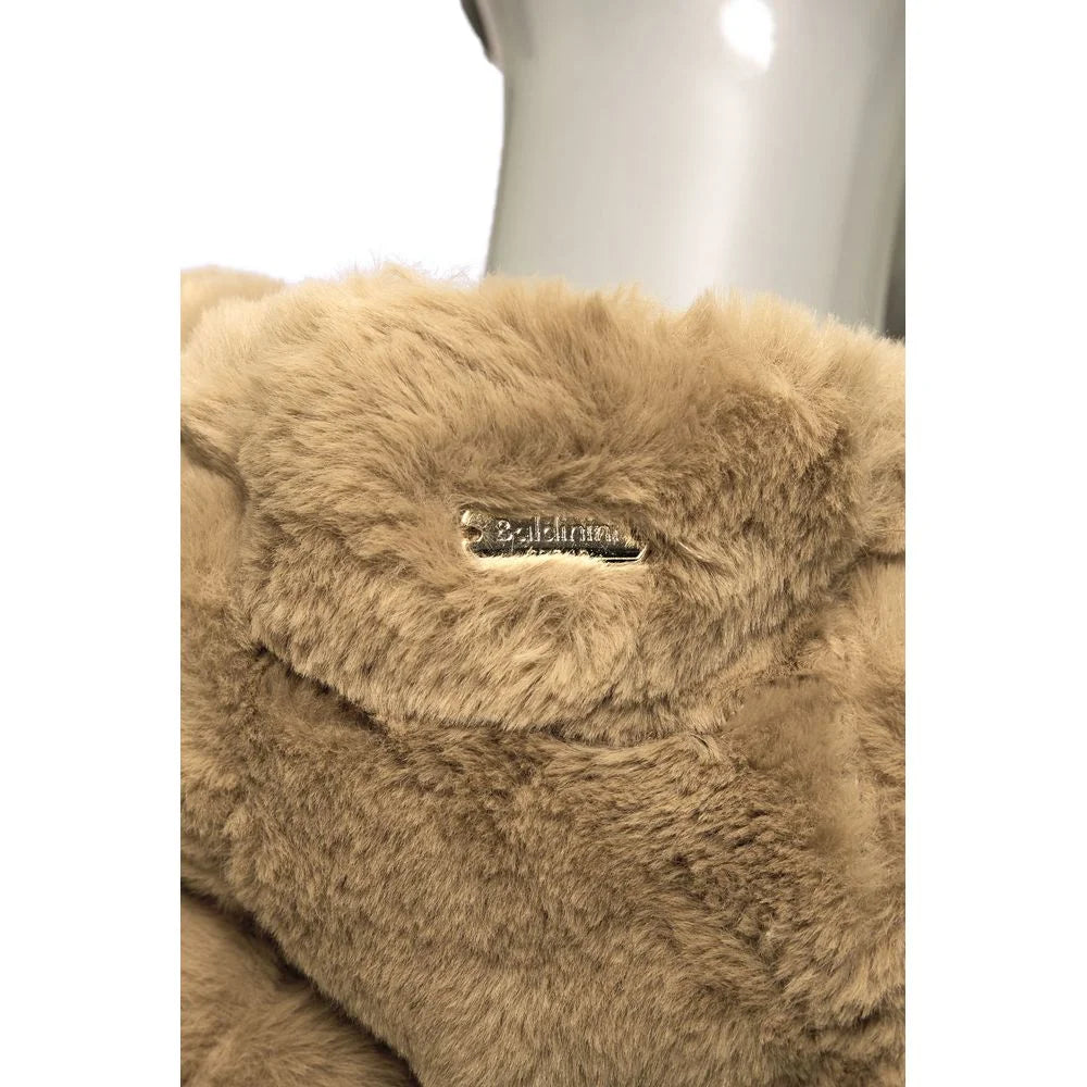 Baldinini Trend Beige Polyester Women Jacket - Coats & Jackets