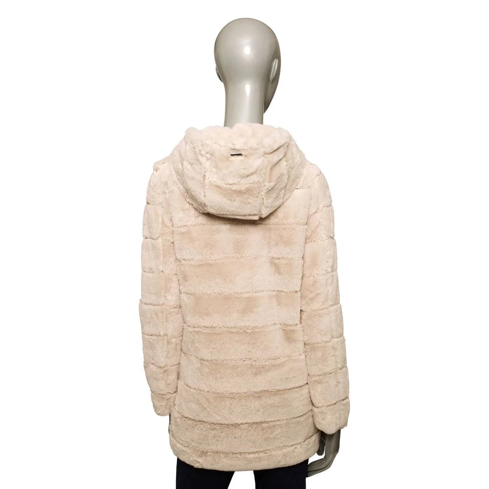 Baldinini Trend Beige Polyester Women Jacket - Puffer Jackets
