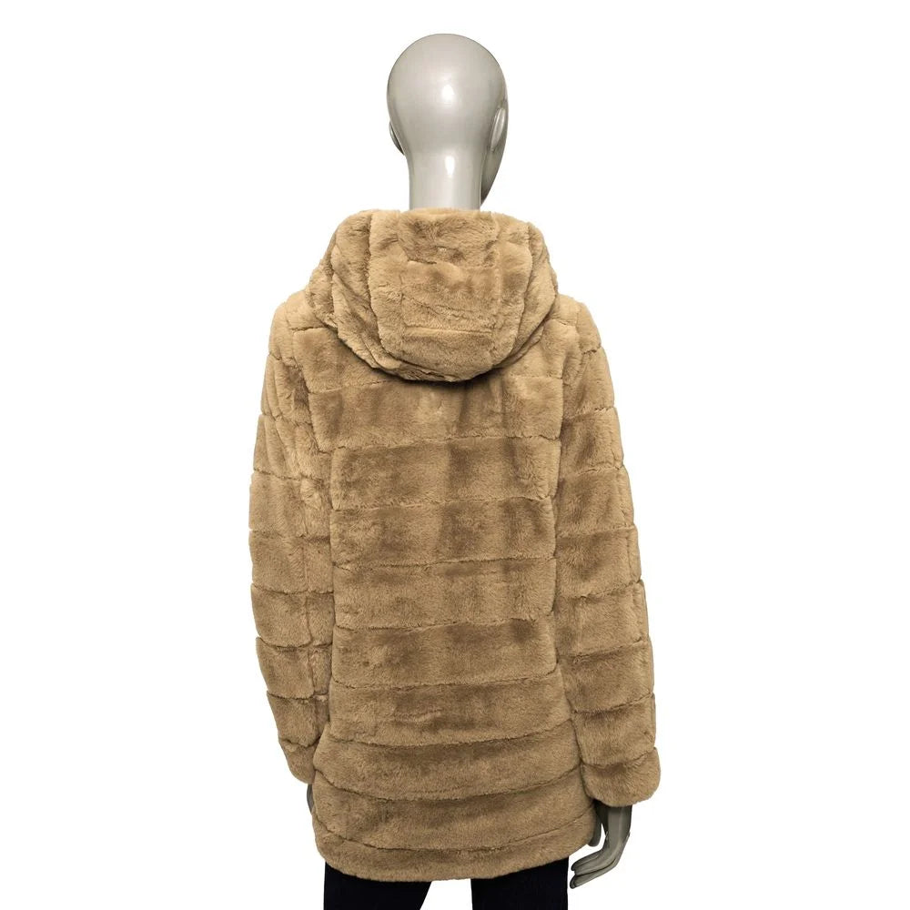 Baldinini Trend Beige Polyester Women Jacket - Puffer Jackets