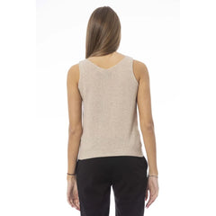 Baldinini Trend Beige Wool Women Top - M