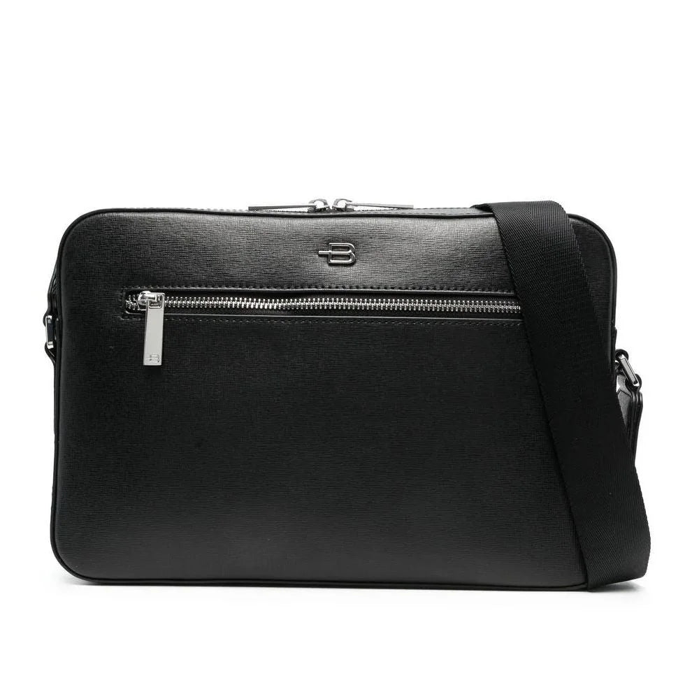 Baldinini Trend Black Calfskin Shoulder Bag