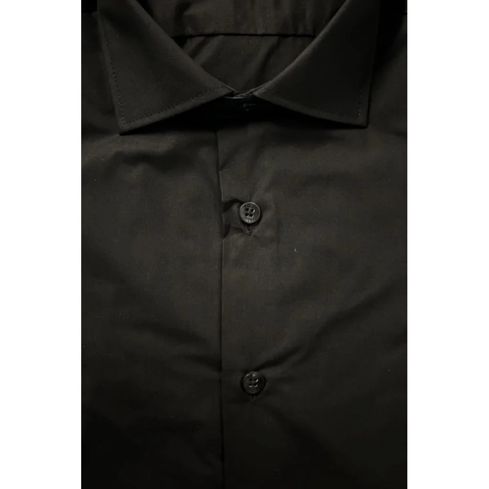 Baldinini Trend Black Cotton Men Shirt