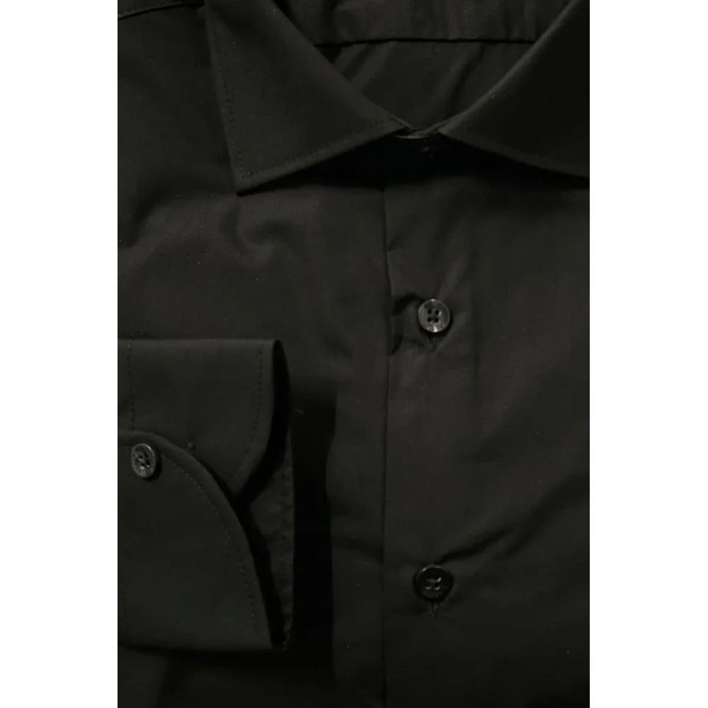 Baldinini Trend Black Cotton Men Shirt