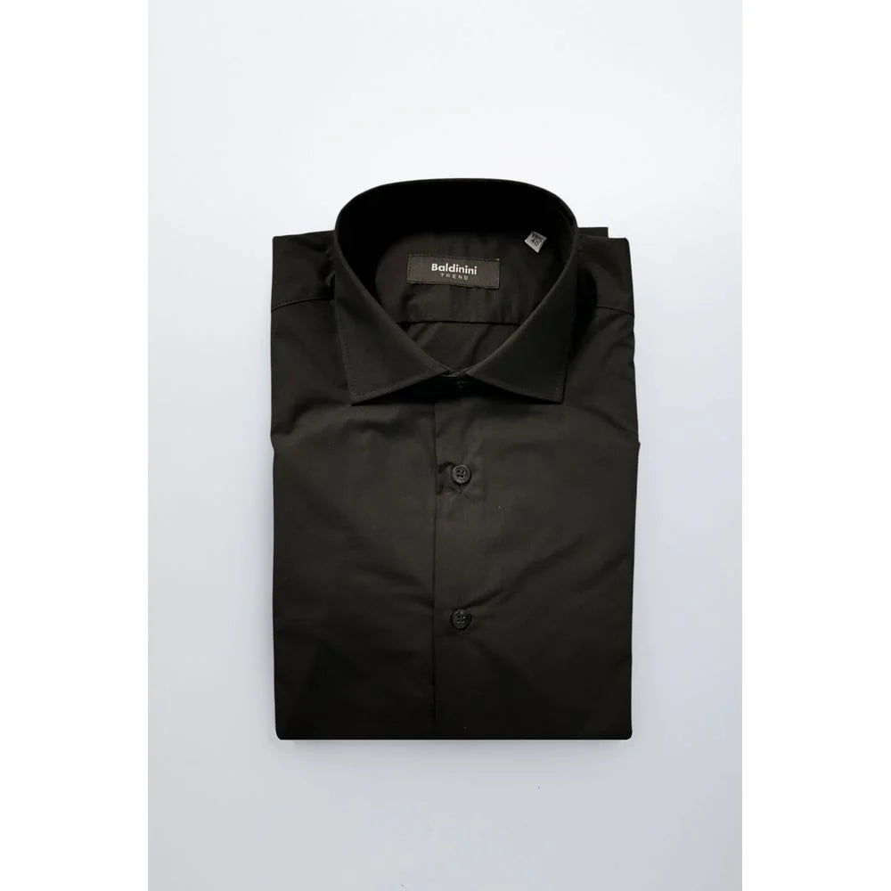 Baldinini Trend Black Cotton Men Shirt