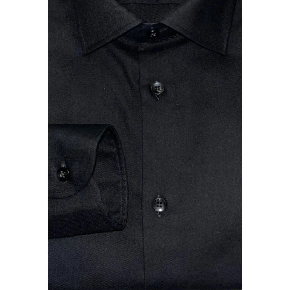 Baldinini Trend Black Cotton Men Shirt - Shirts