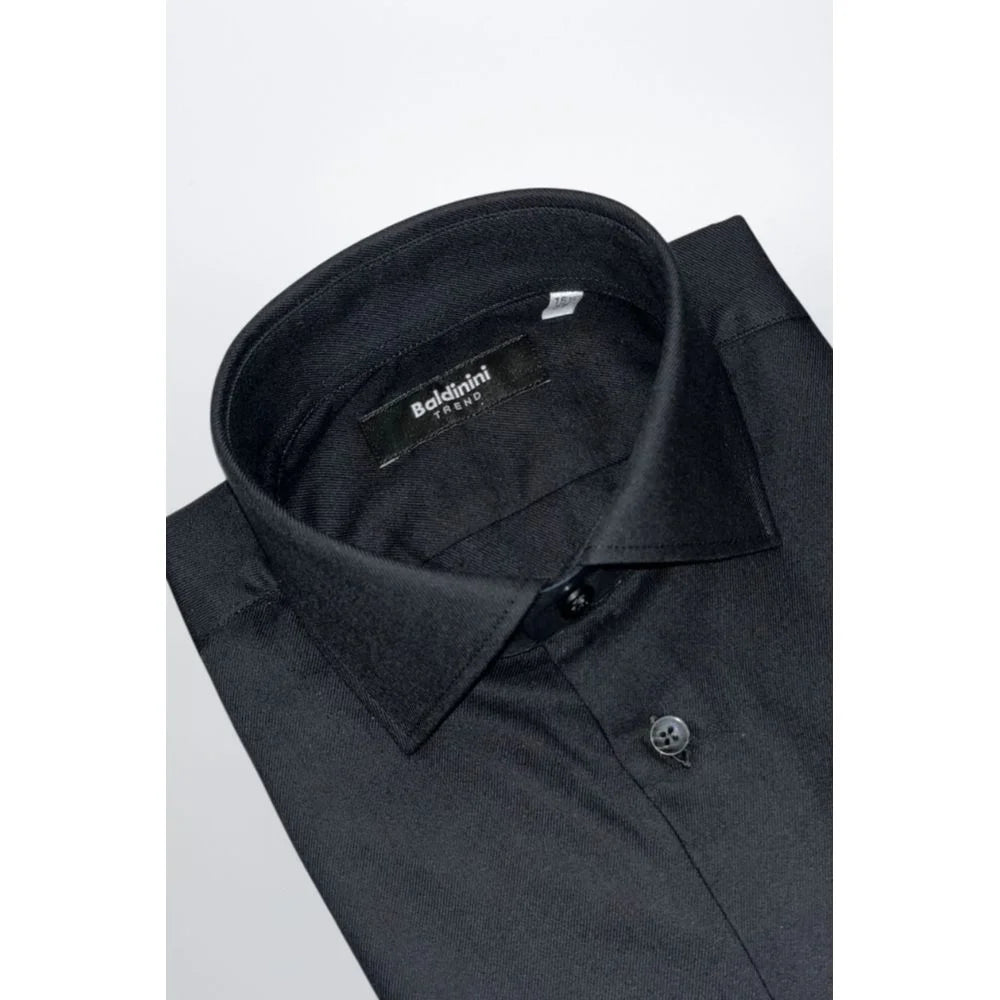 Baldinini Trend Black Cotton Men Shirt - Shirts