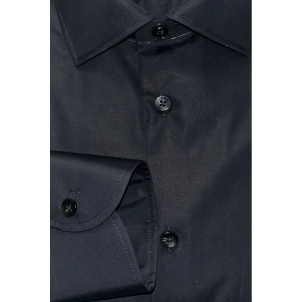 Baldinini Trend Black Cotton Men’s Shirt