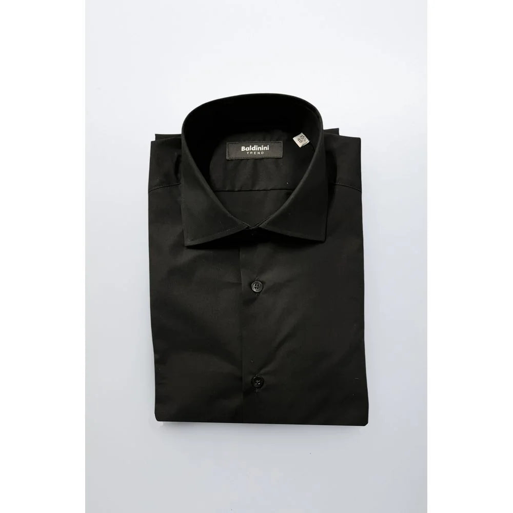 Baldinini Trend Black Cotton Men’s Shirt