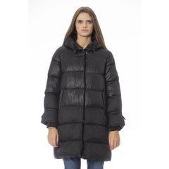 Baldinini Trend Black Nylon Women Jacket - 3XL - Puffer Jackets