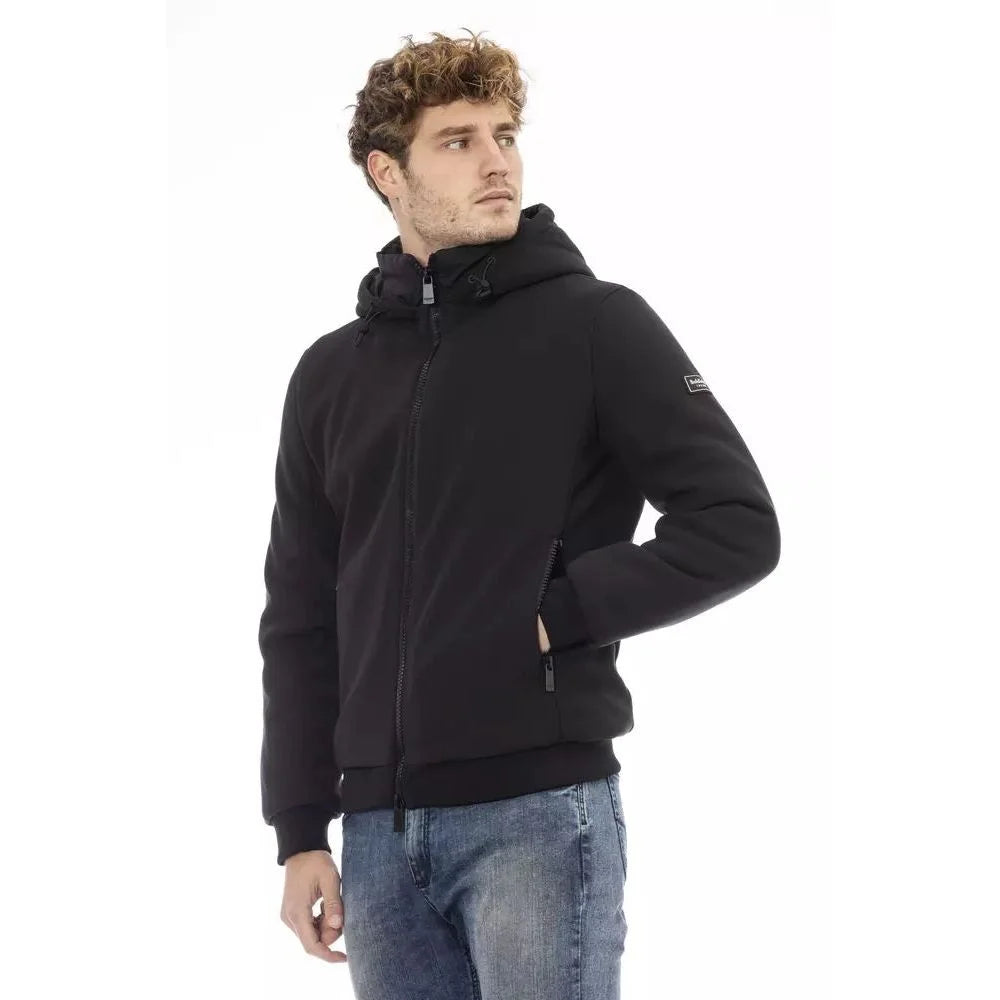 Baldinini Trend Black Polyester Hoody - M