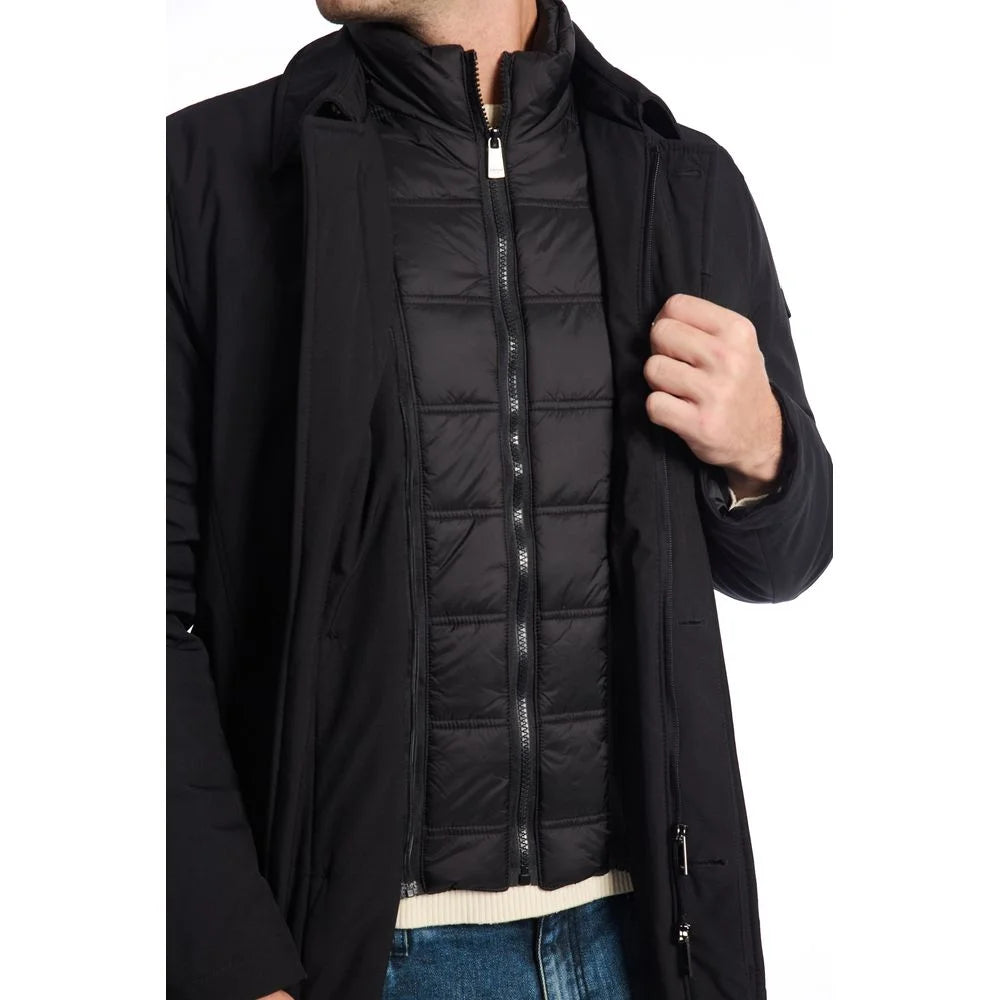 Baldinini Trend Black Polyester Jacket - XXL - Overcoats