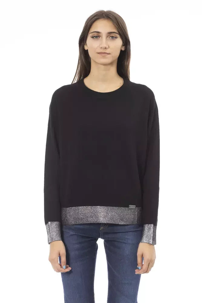 Baldinini Trend Black Wool Women Sweater - M - Sweaters