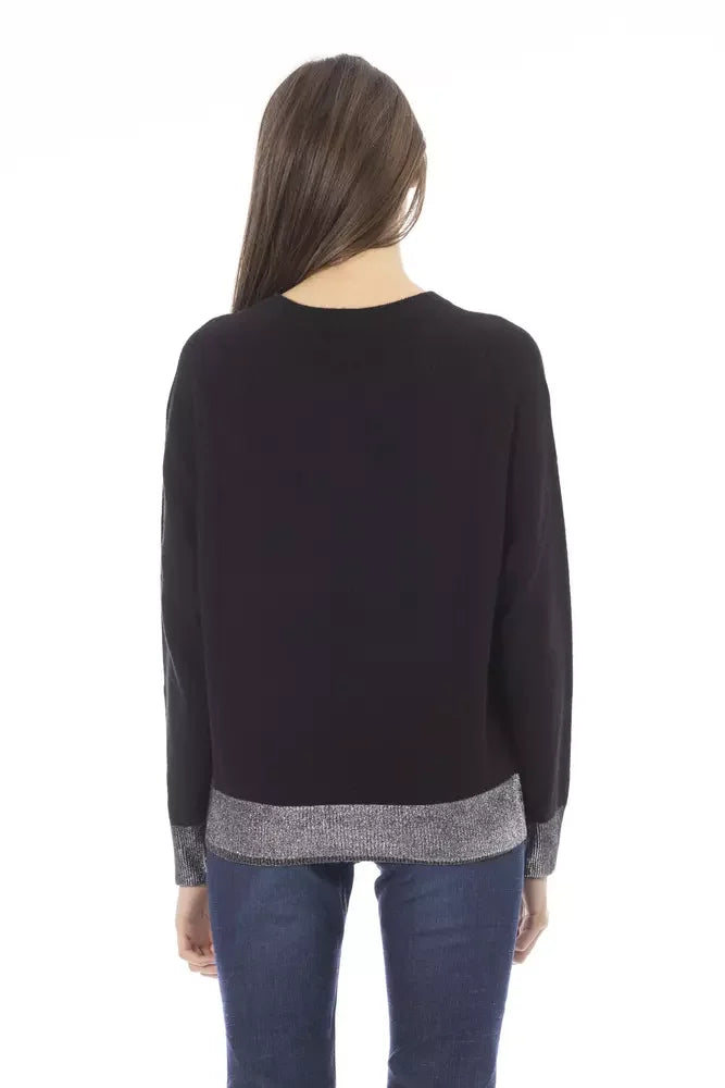 Baldinini Trend Black Wool Women Sweater - M - Sweaters