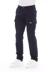Baldinini Trend Blue Cotton Men Cargo Trouser - W32 - Cargo Pants