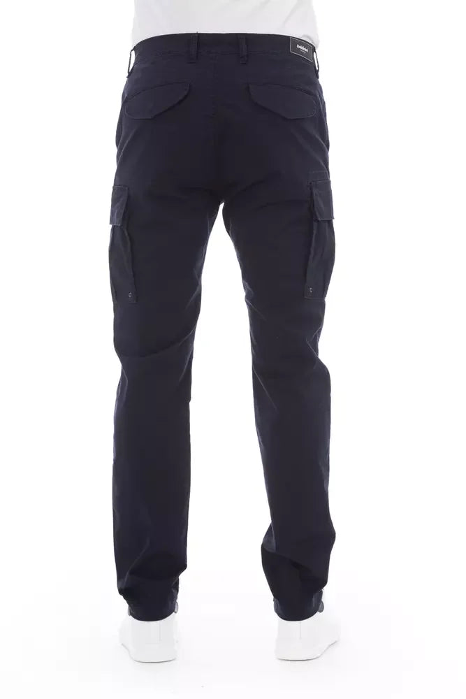 Baldinini Trend Blue Cotton Men Cargo Trouser - W32 - Cargo Pants