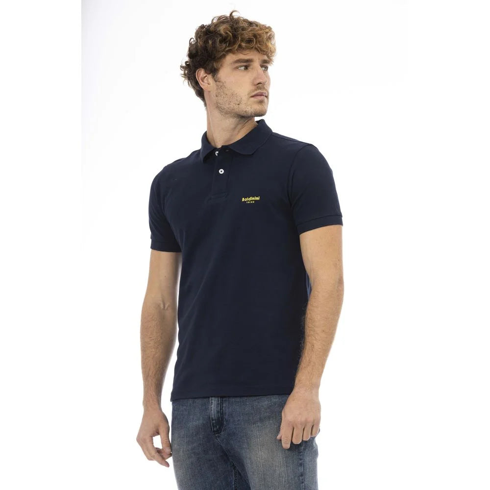 Baldinini Trend Blue Cotton Men Polo - M - Polos